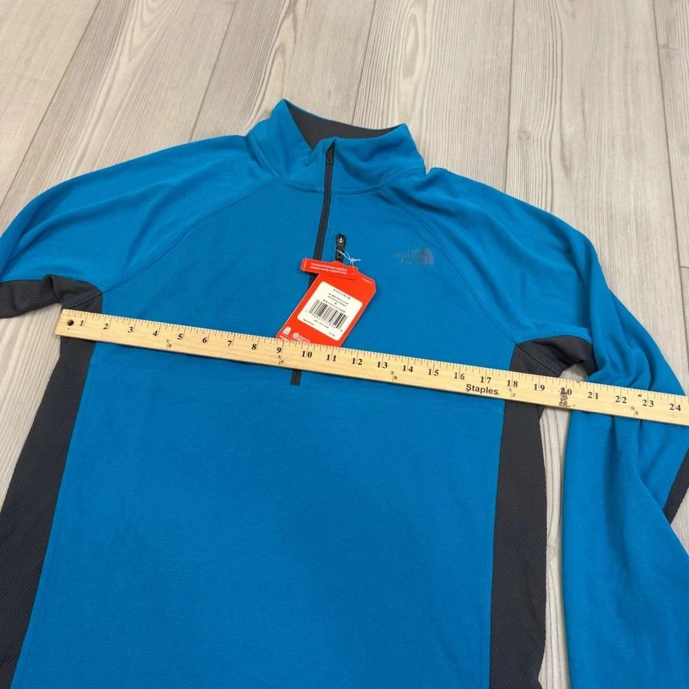 The North Face Ambition 1/4 Zip Blue Mens Running Pullover NFOA2TLWZJ M
